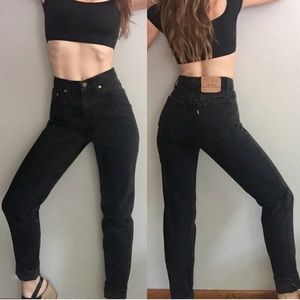 vintage Levi’s 512 black high waist mom jeans